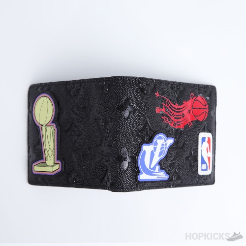 LV x NBA Hero Jacket Leather Multiple Wallet Monogram Black